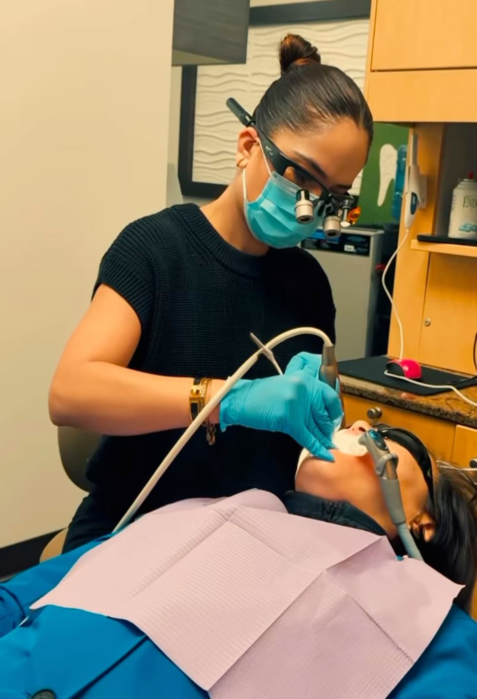 Dr. Sheena Gaur performing dental work