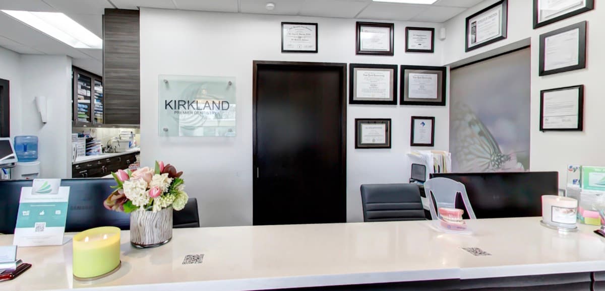 Front desk at Dr. Sheena Gaur's Kirkland dental office