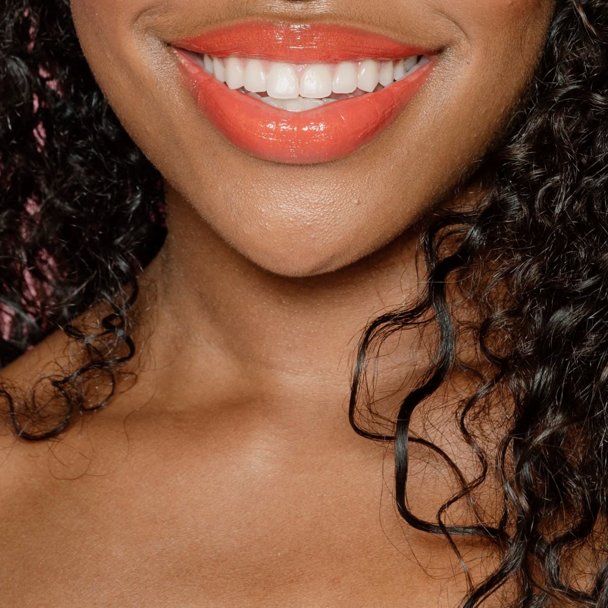Woman smiling with beautiful natural-looking teeth