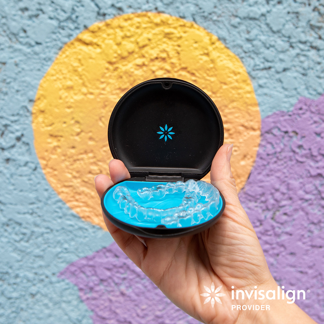 Invisalign case with aligners