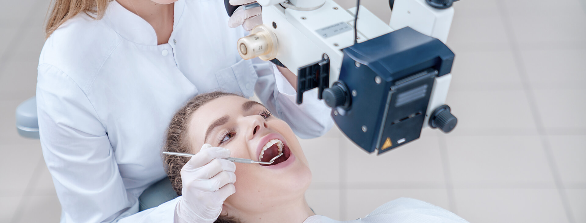 Dr. Sheena performing a gentle dental cleaning
